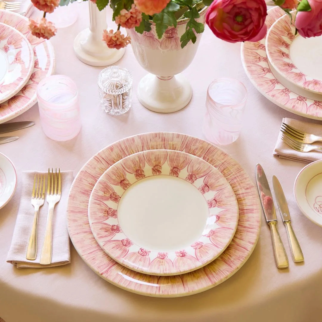 Powder Pink Tassel Dinner Plate