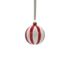 Red Stripes Christmas Baubles (Set of 3)