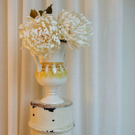 Sunflower Yellow Tassel Amphora Vase