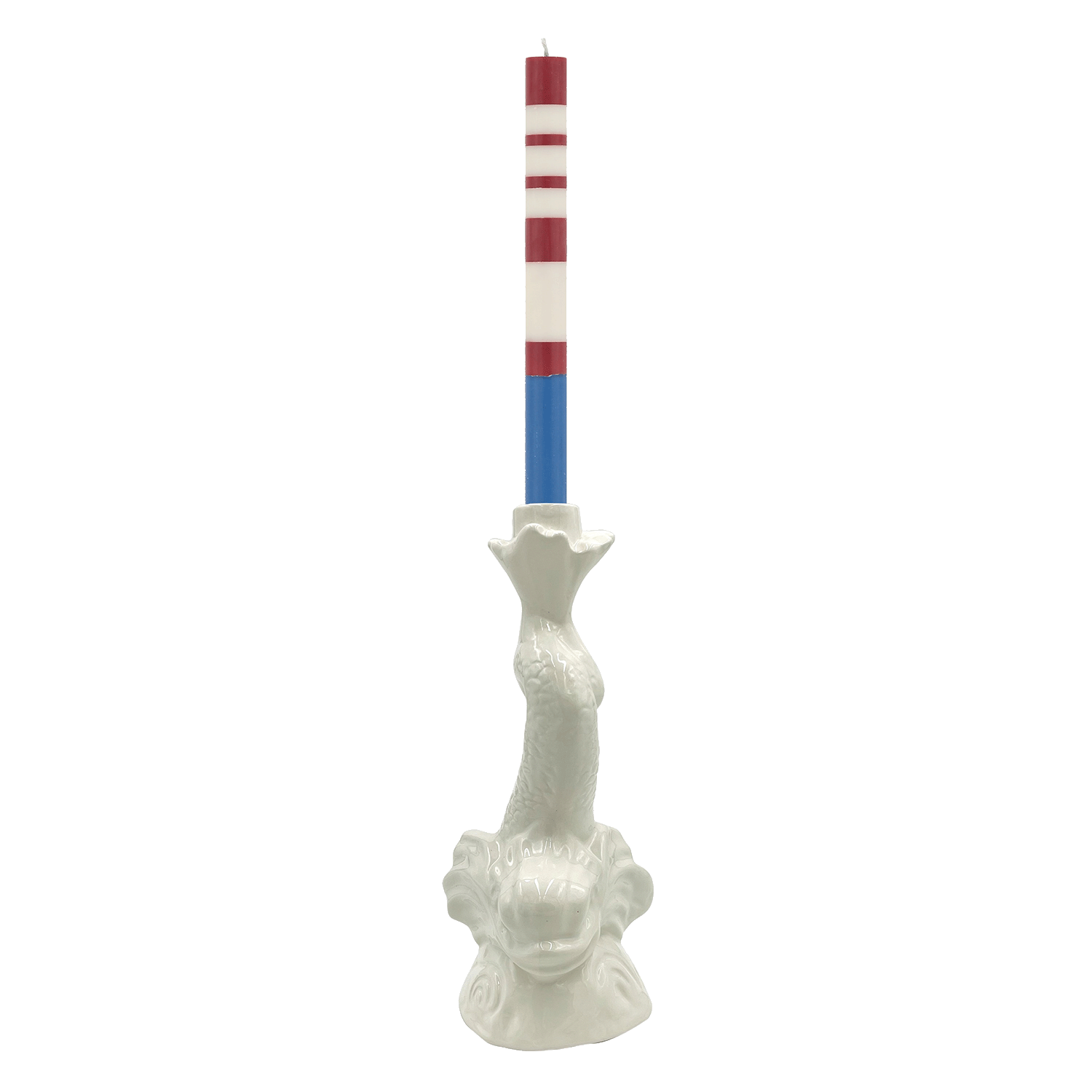 Cream Dolphin Candlestick