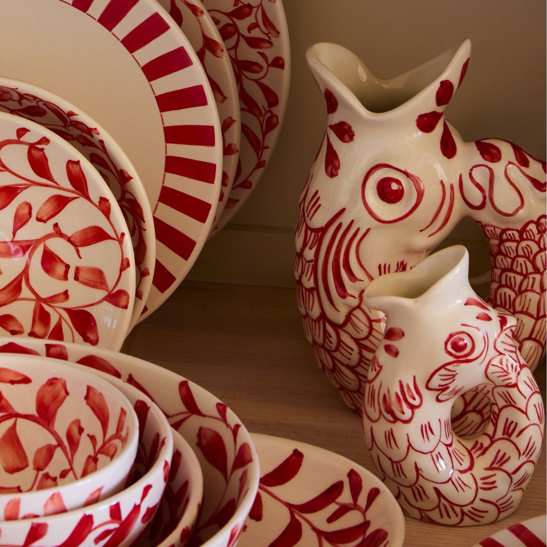 Red Glug Glug Jugs (Set of 2)