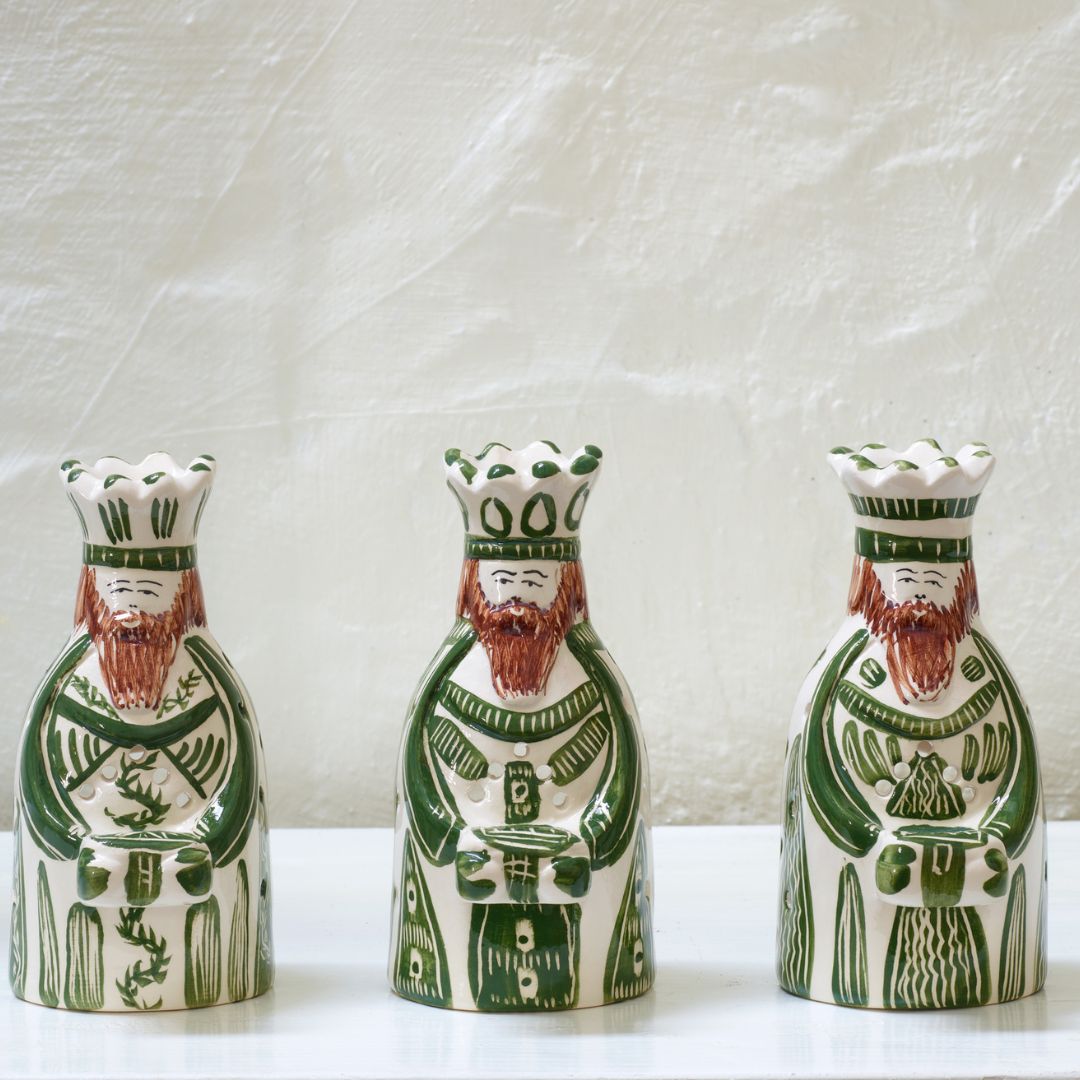 Green King Tea Lights (Set of 3)