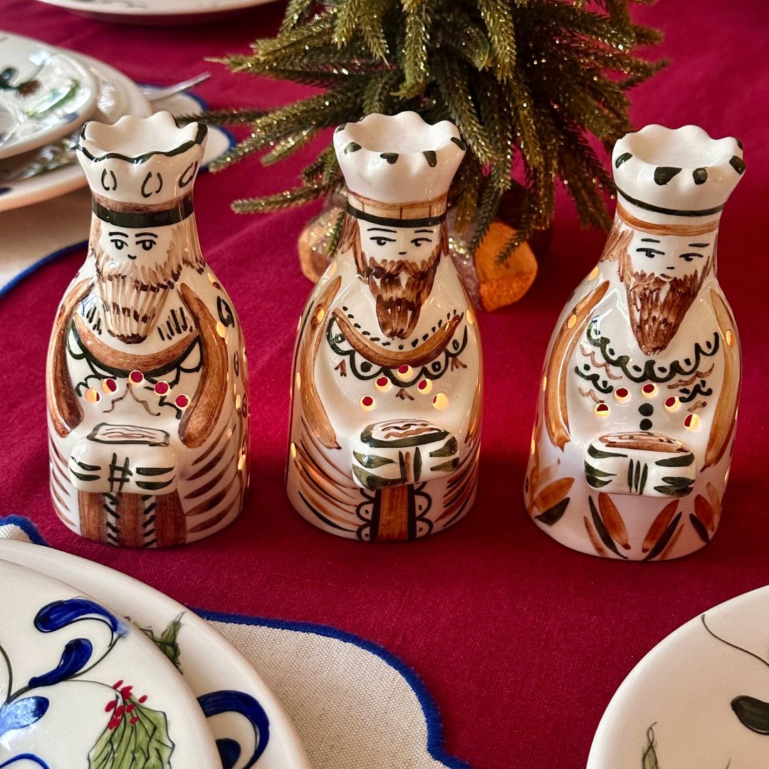 Brown King Tea Lights (Set of 3)