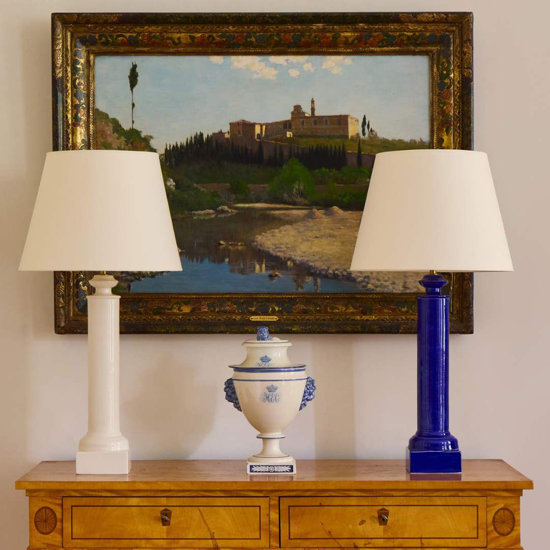 Mica Lamp in Navy