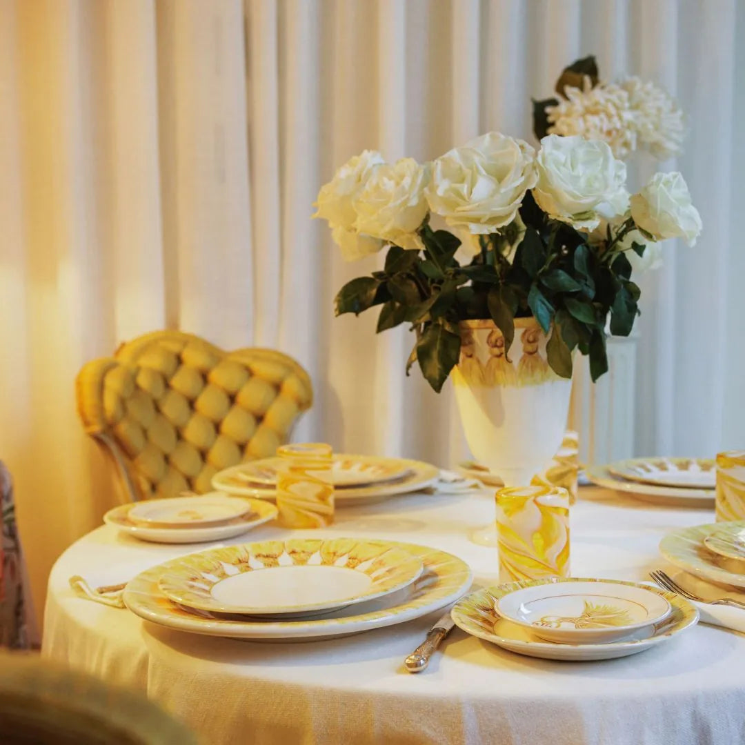 Sunflower Yellow Tassel Portico Vase