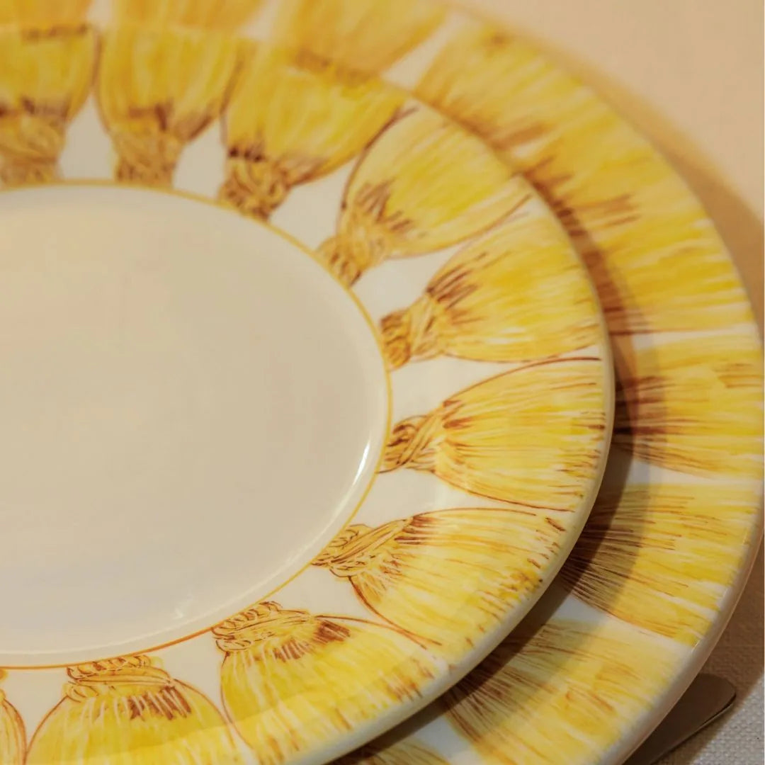 Sunflower Yellow Tassel Dessert Plate