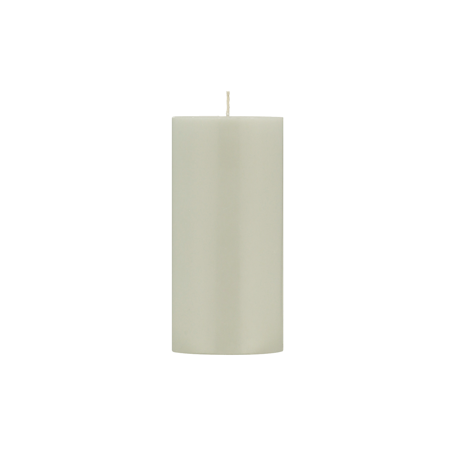 Gull Grey Pillar Candle 15cm