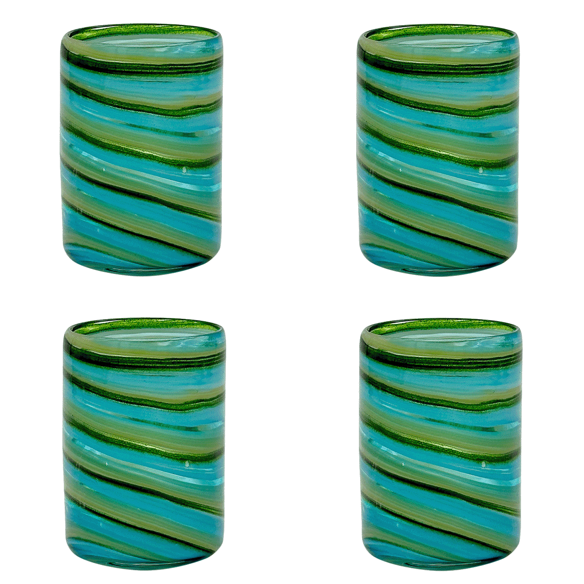 Green Bellotto Tumblers (Set of 4)