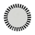 Black Stripes Dinner Plate