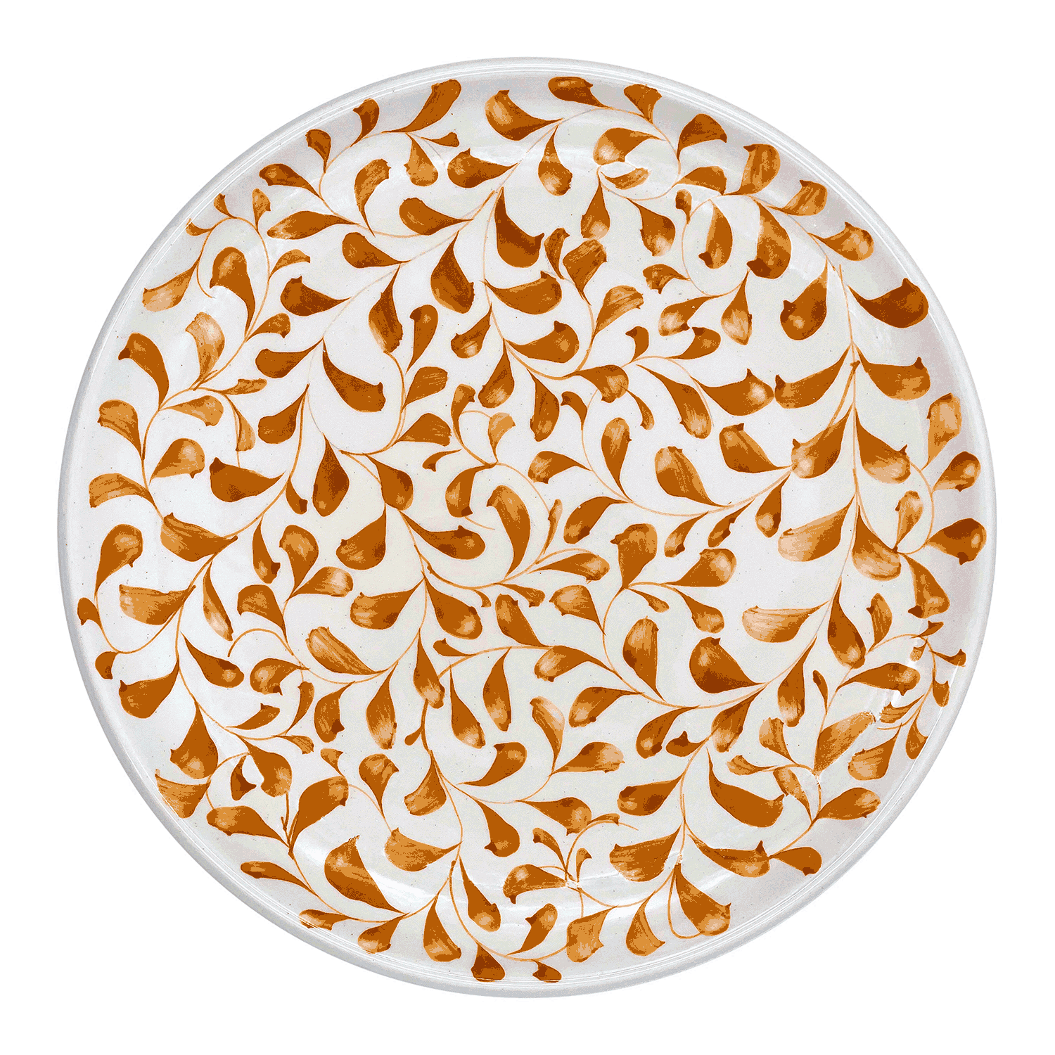 Yellow Scroll Charger Plate