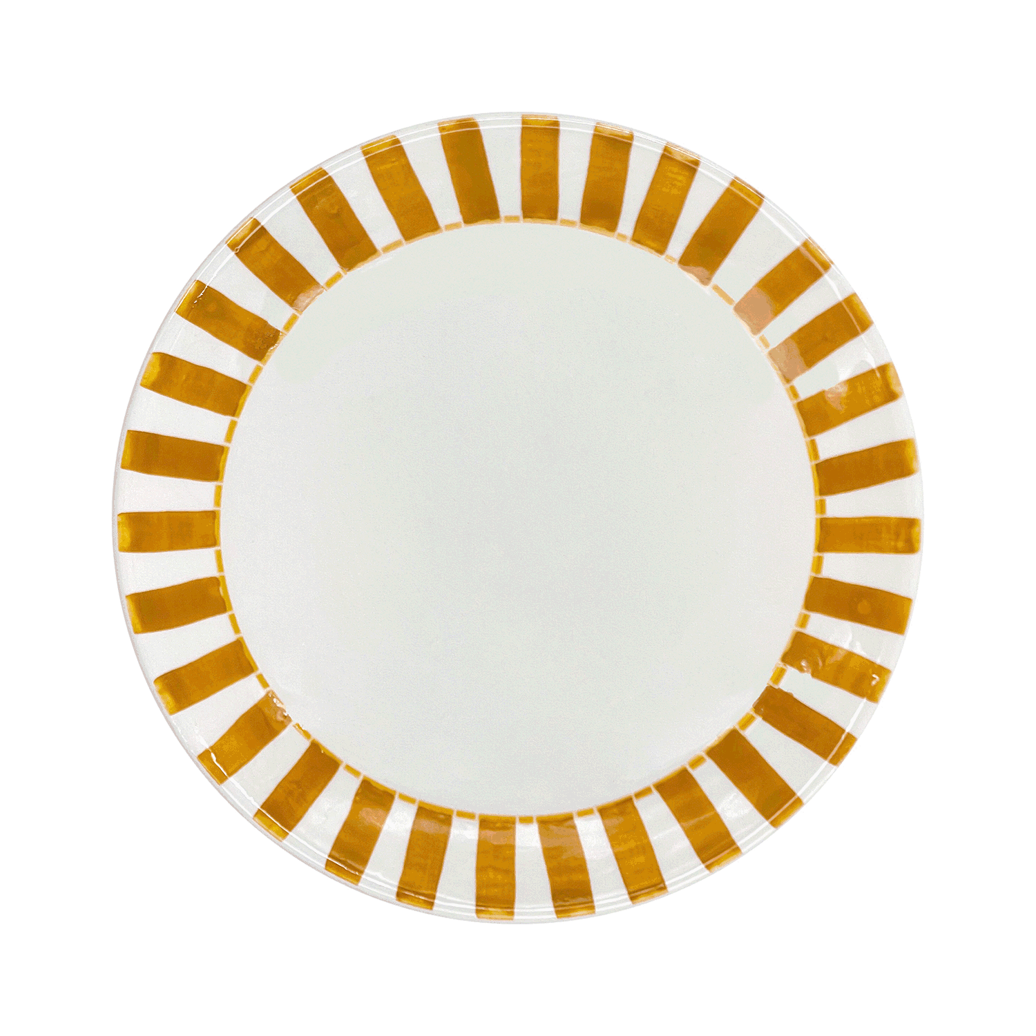 Yellow Stripes Dinner Plate