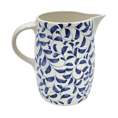 Navy Blue Scroll Water Jug