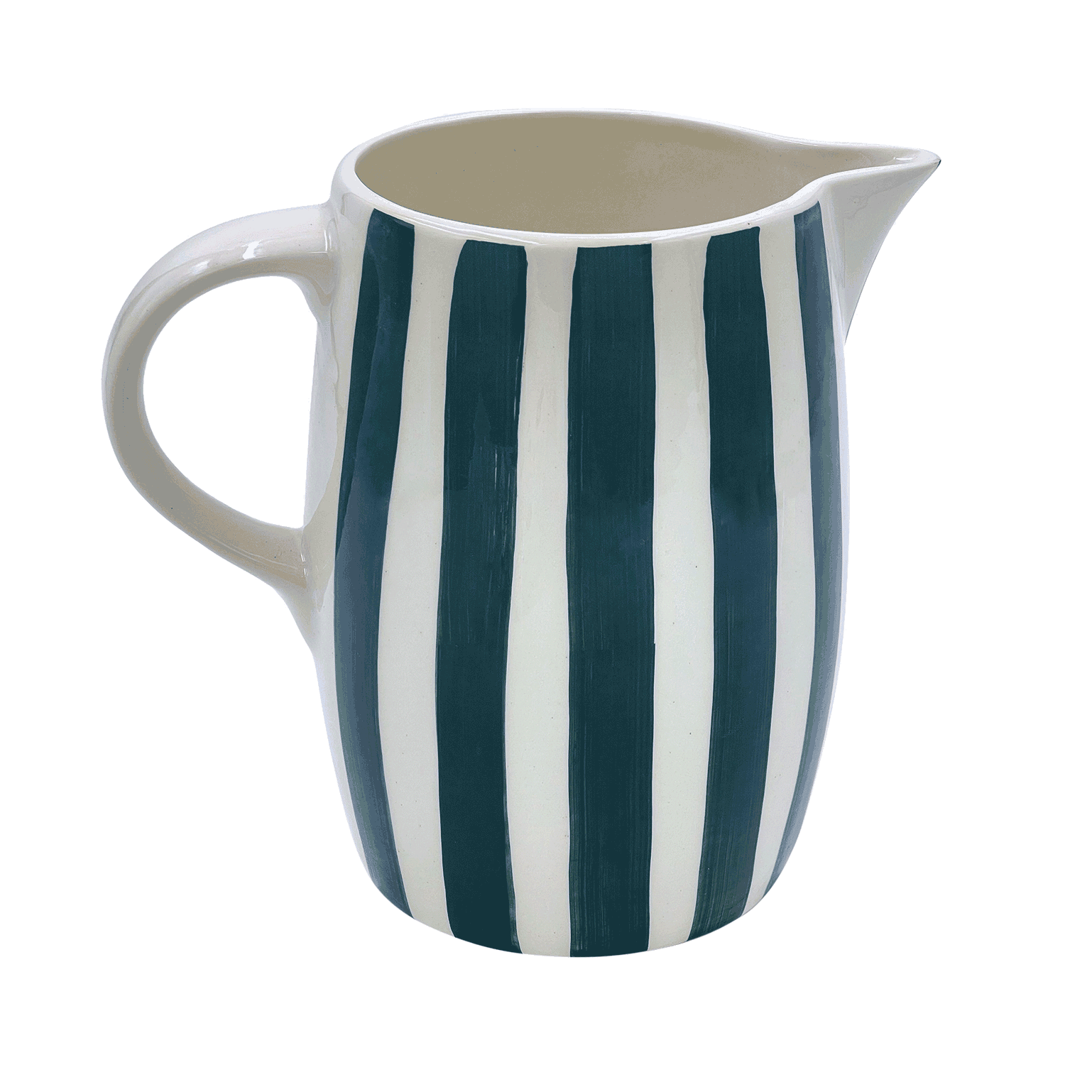 Green Stripes Water Jug