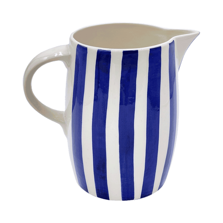 Navy Blue Stripes Water Jug