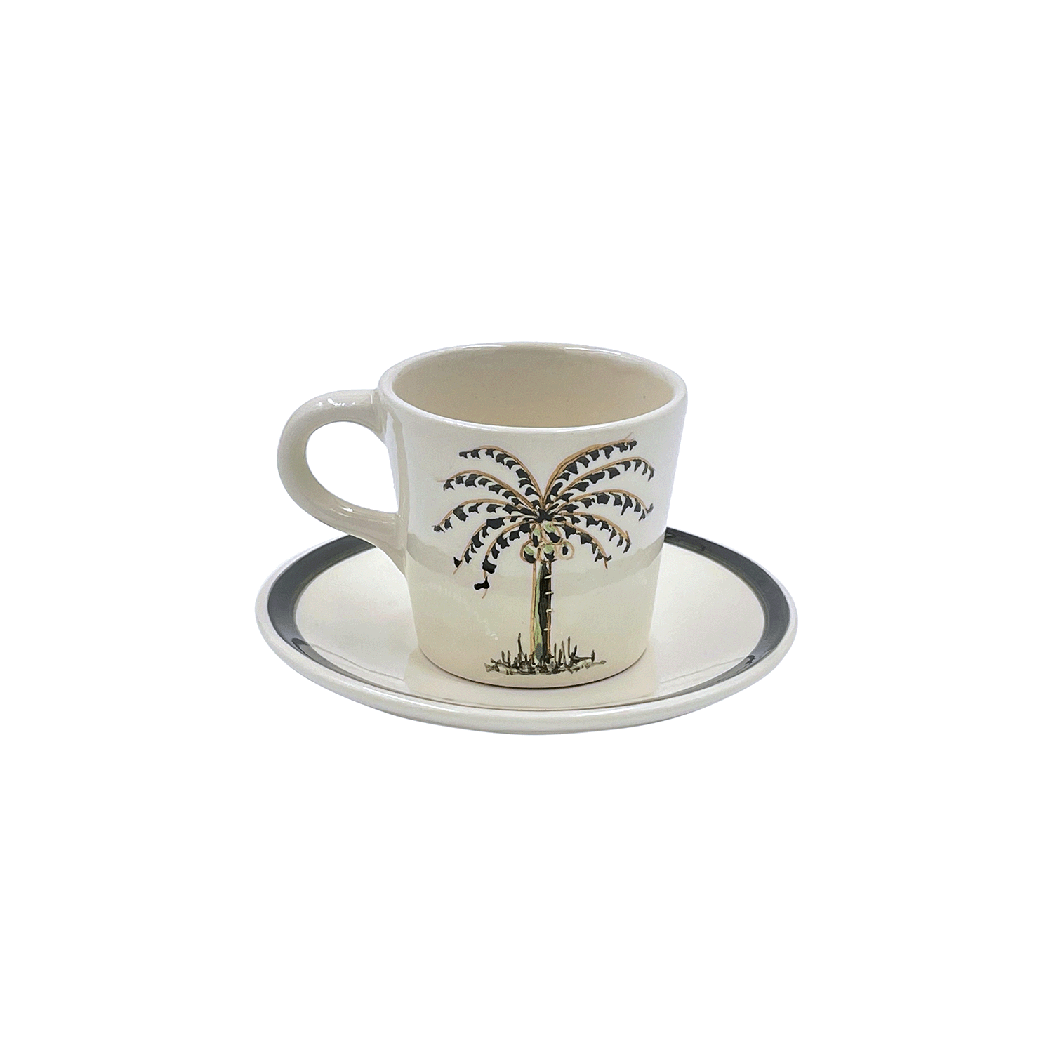 Palm Espresso Cup & Saucer