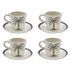 Palm Espresso Cup & Saucers (Set of 4)