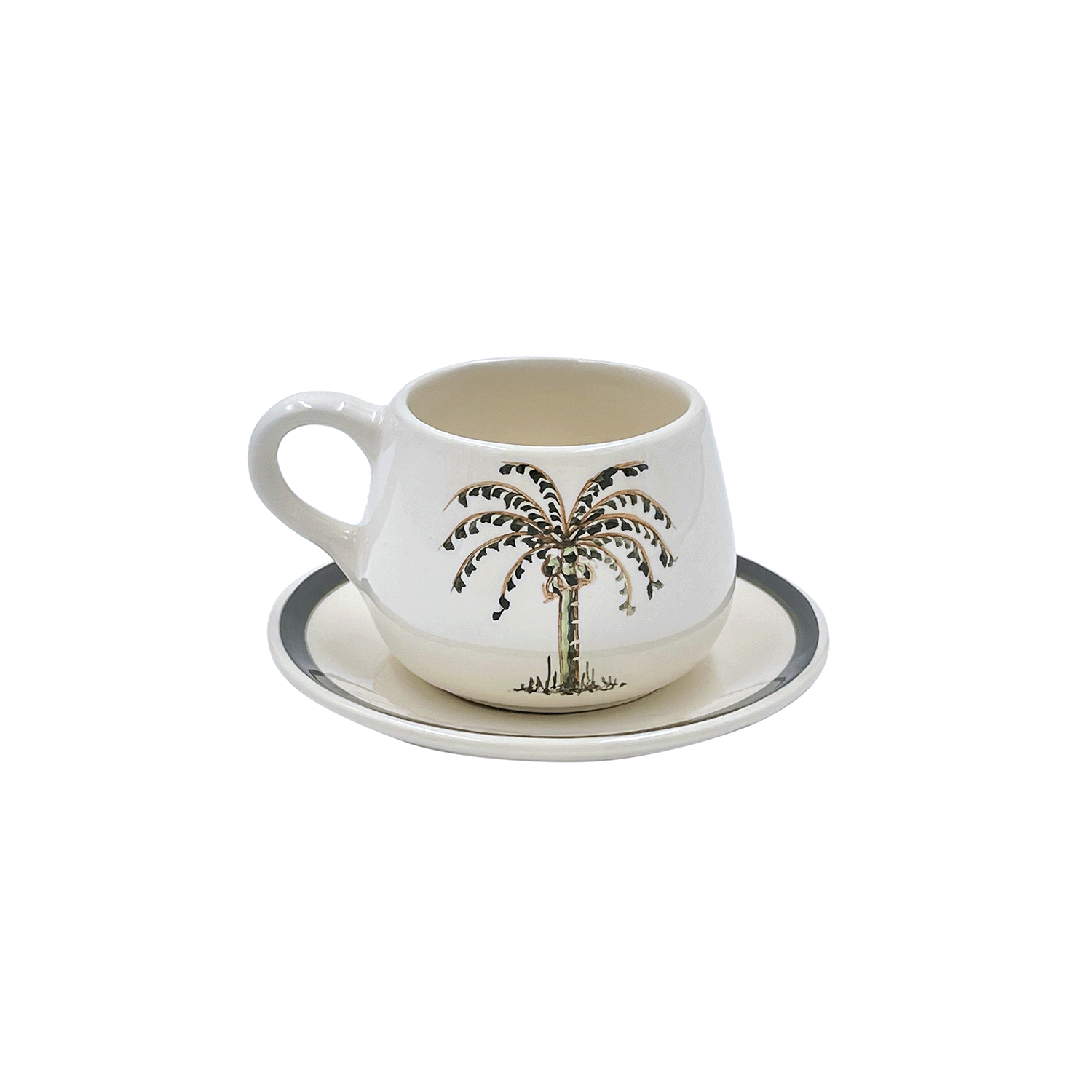 Palm Coffee Cup & Saucer