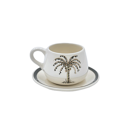 Palm Coffee Cup & Saucer