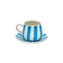 Light Blue Stripes Coffee Cup & Saucer