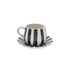 Black Stripes Coffee Cup & Saucer