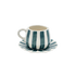 Green Stripes Coffee Cup & Saucer