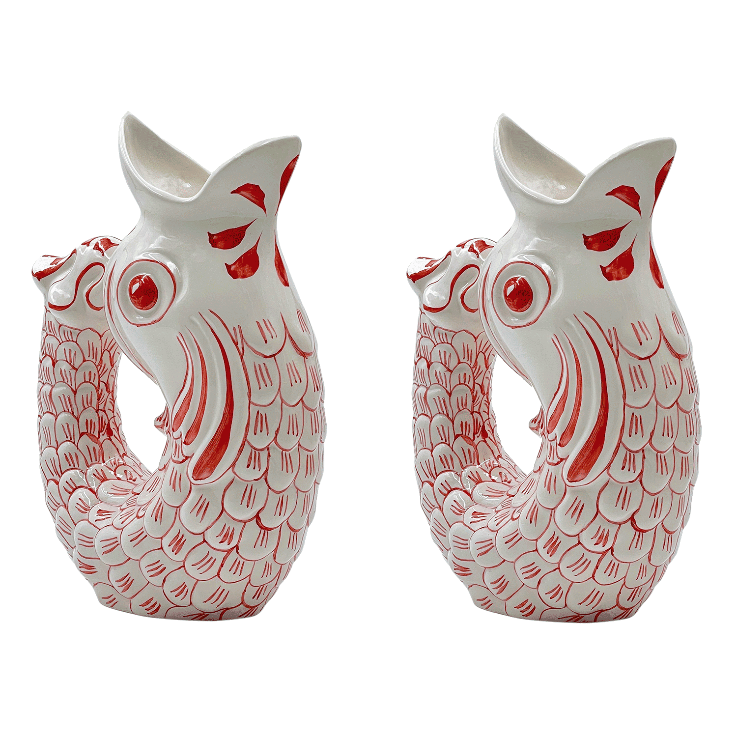 Red Glug Glug Jugs (Set of 2)