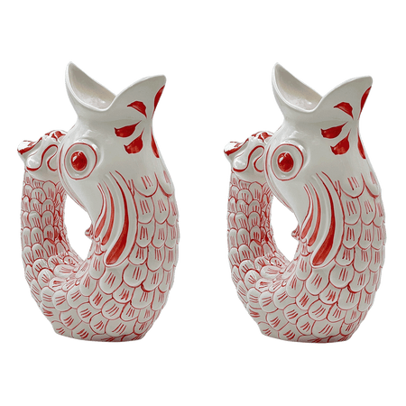 Red Glug Glug Jugs (Set of 2)