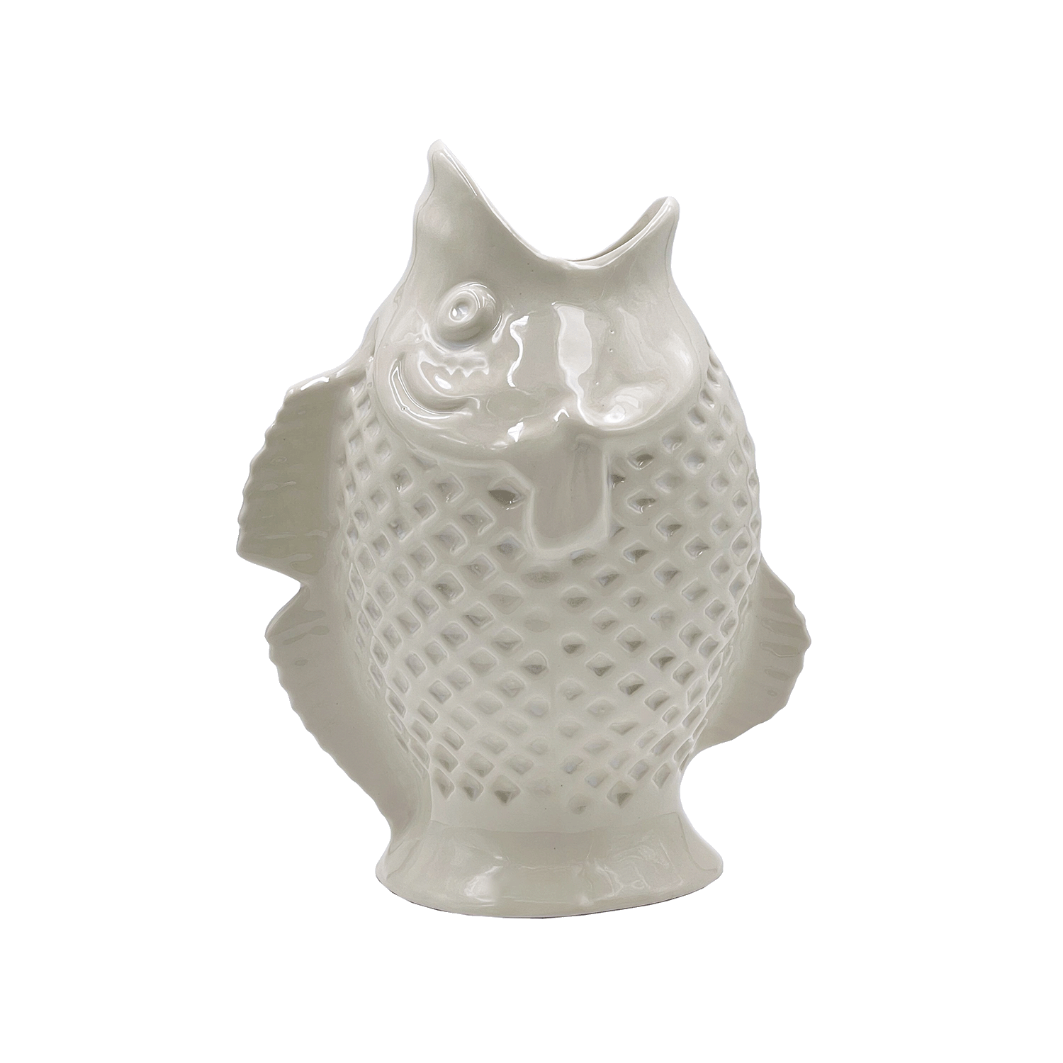 Cream Fish Vase