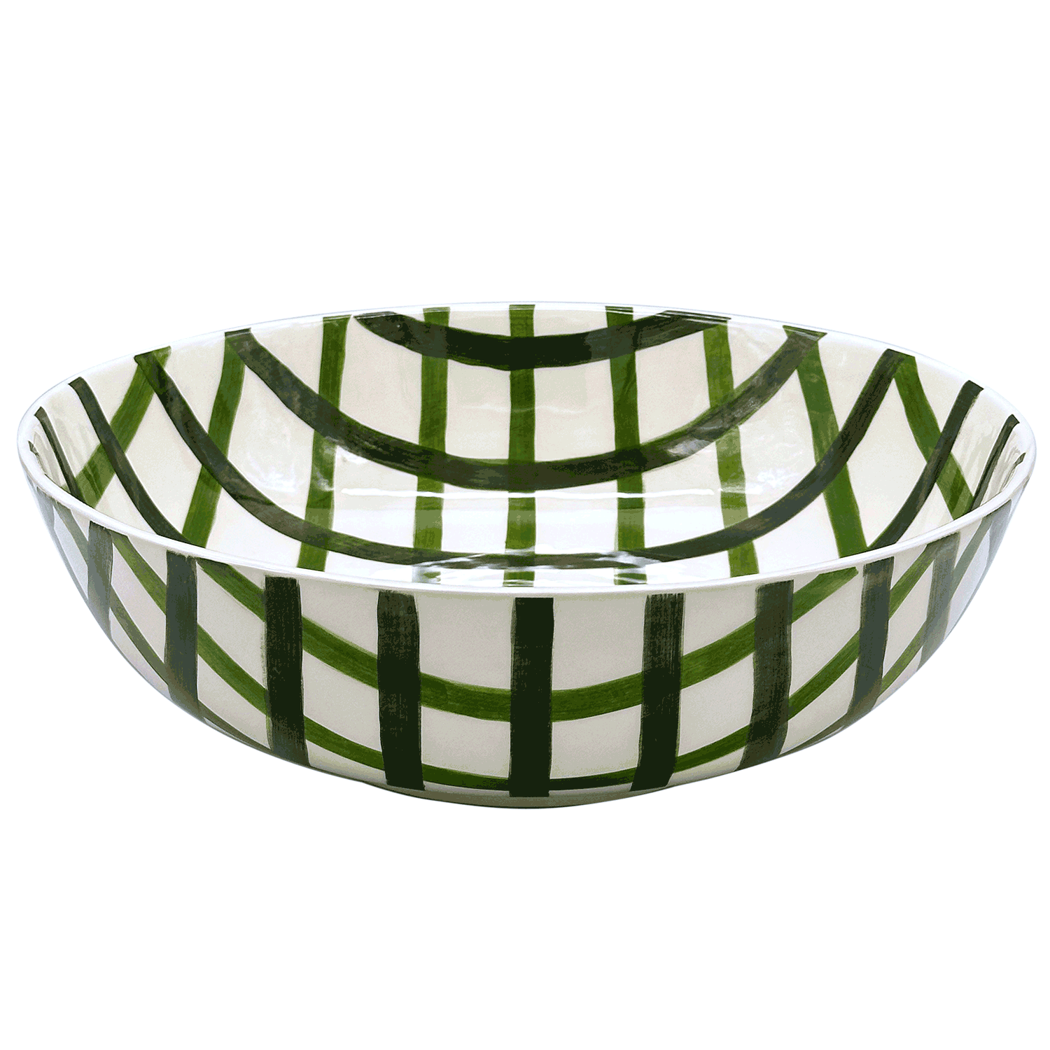 Green Trellis Serving Bowl