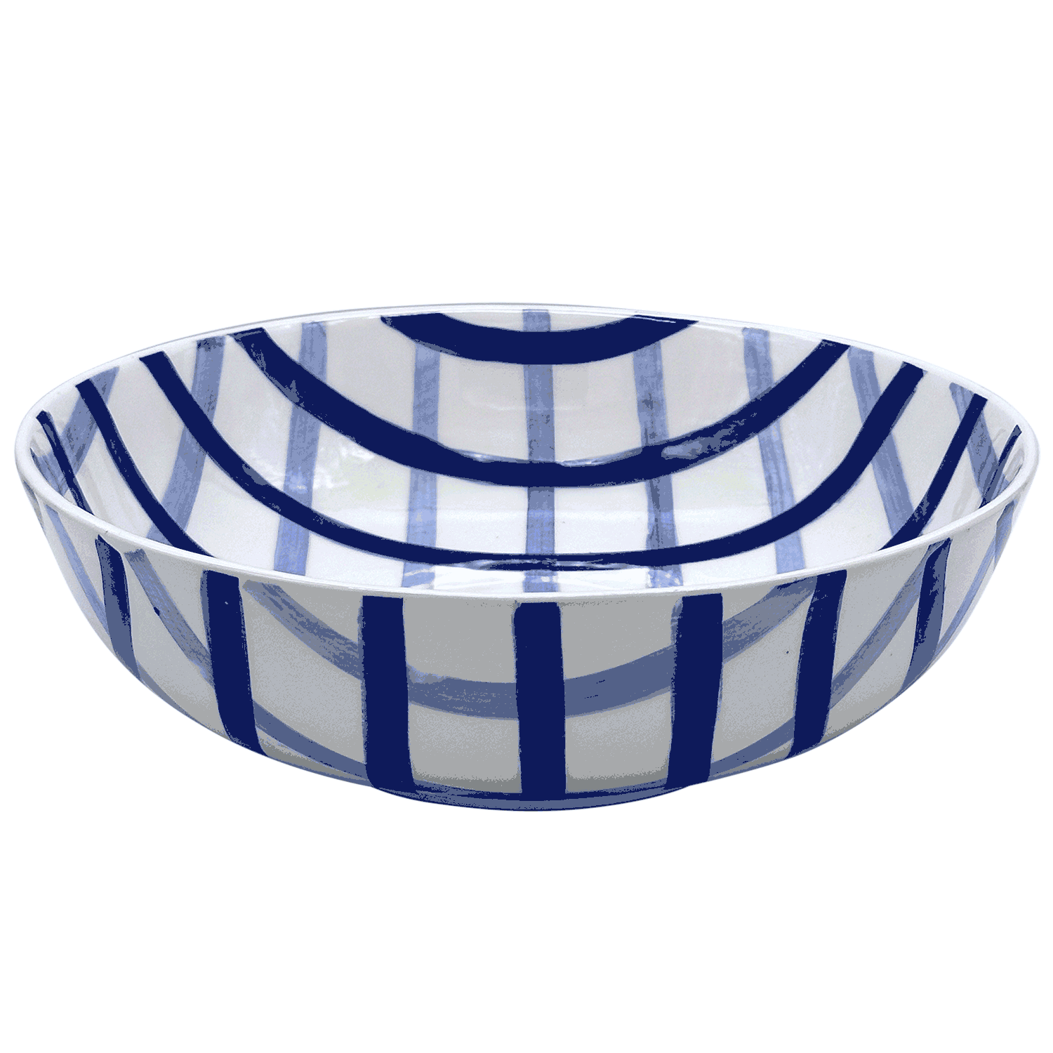 Blue Trellis Serving Bowl