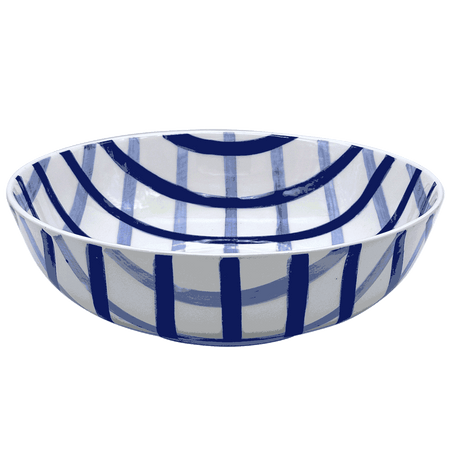 Blue Trellis Serving Bowl