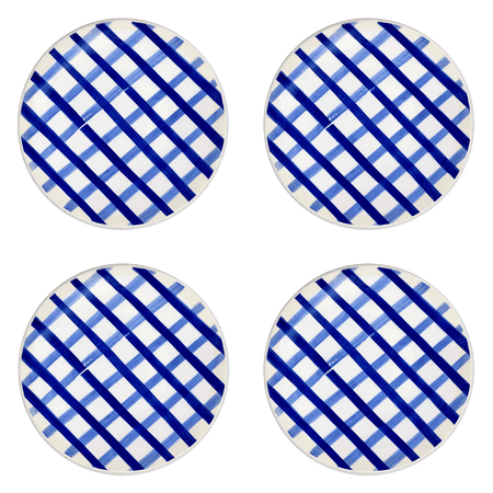 Blue Trellis Dinner Plates (Set of 4)
