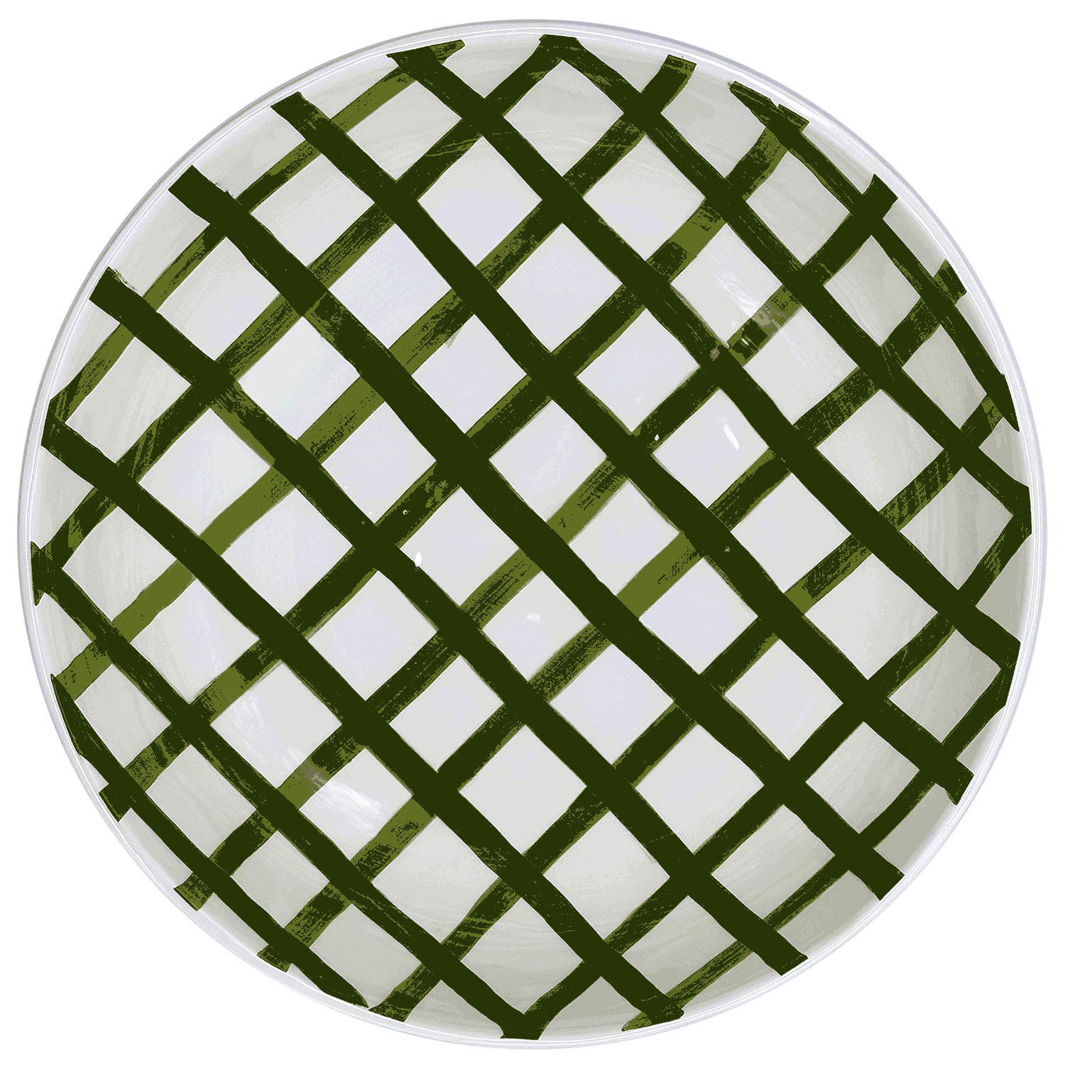 Green Trellis Serving Bowl