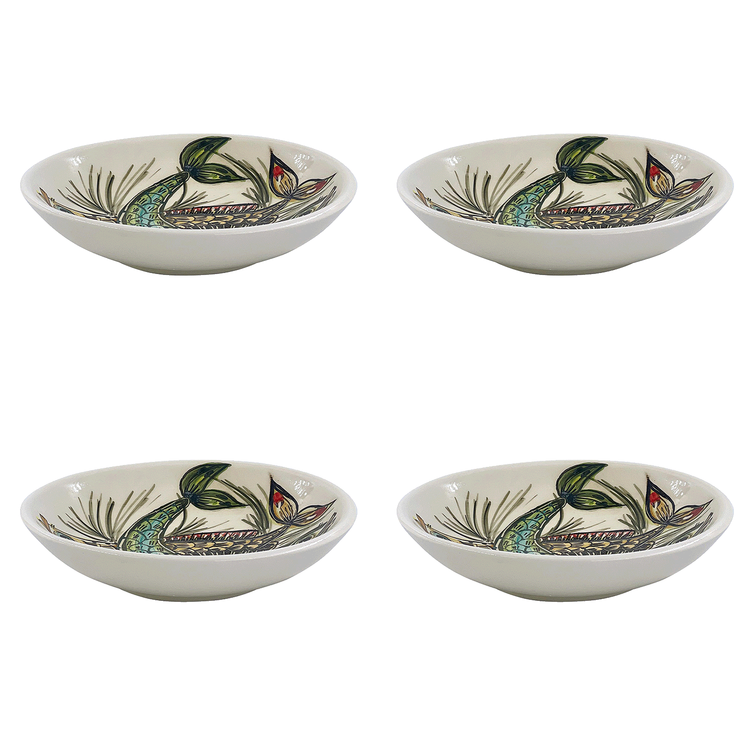 Blue Aldo Fish Pasta Bowls (Set of 4)