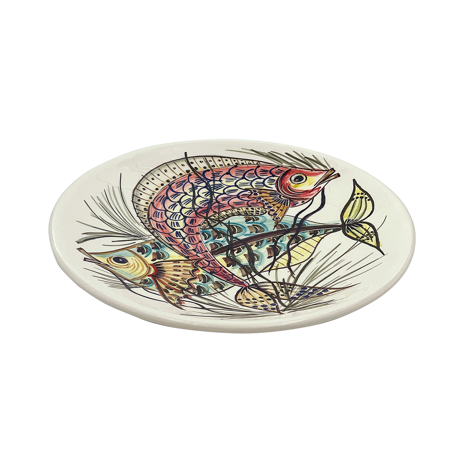 Red Aldo Fish Dinner Plate