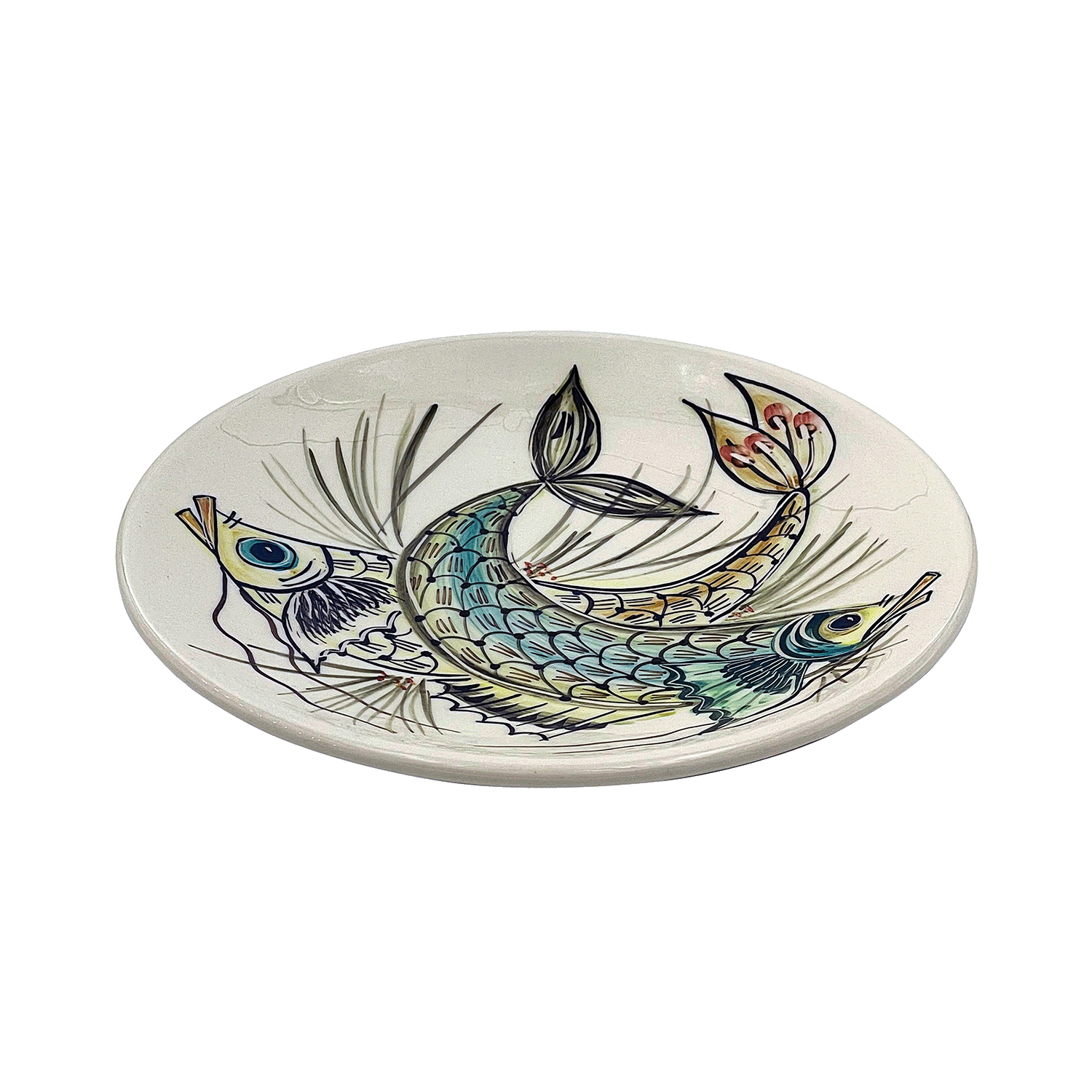 Blue Aldo Fish Dinner Plate