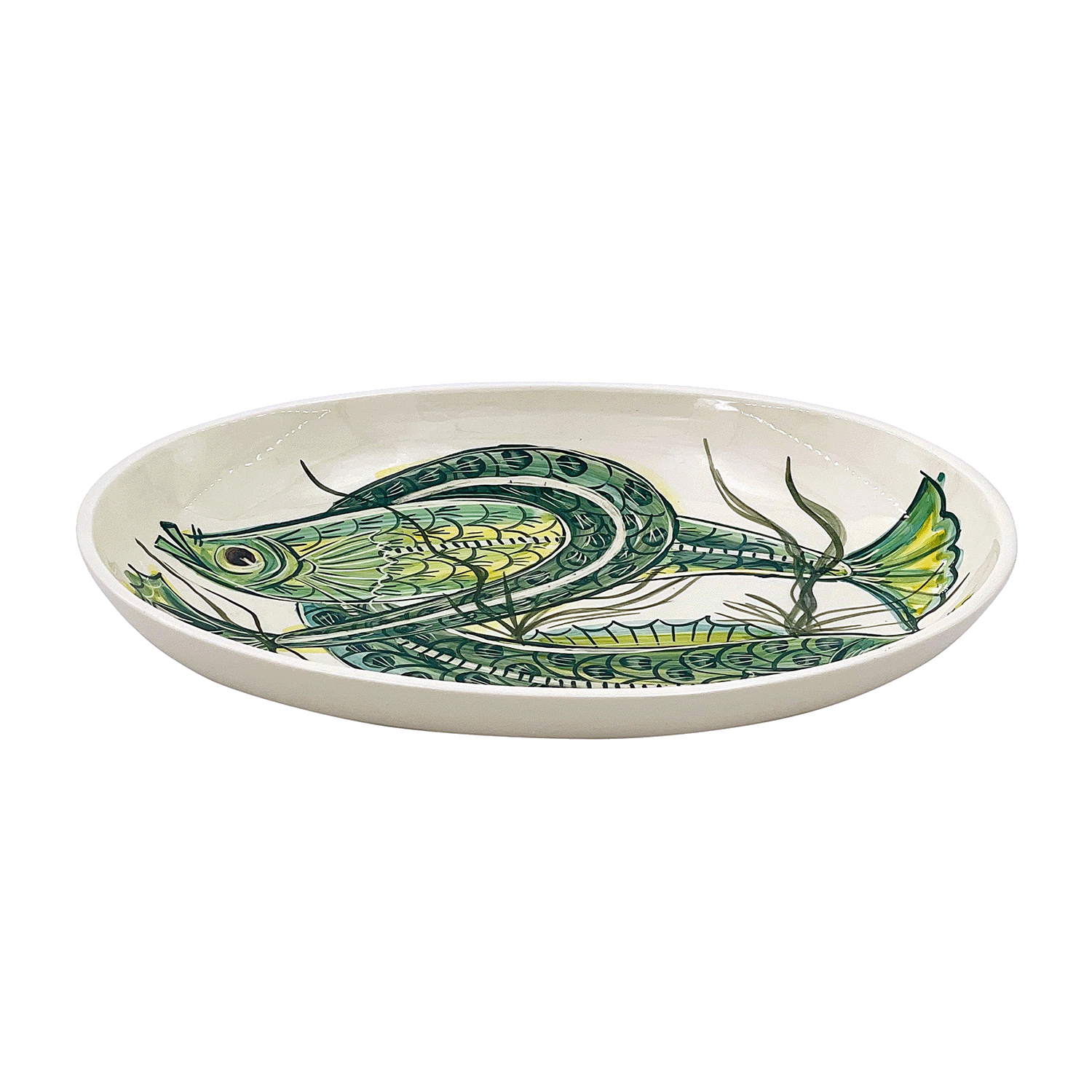 Small Green Aldo Fish Oval Platter