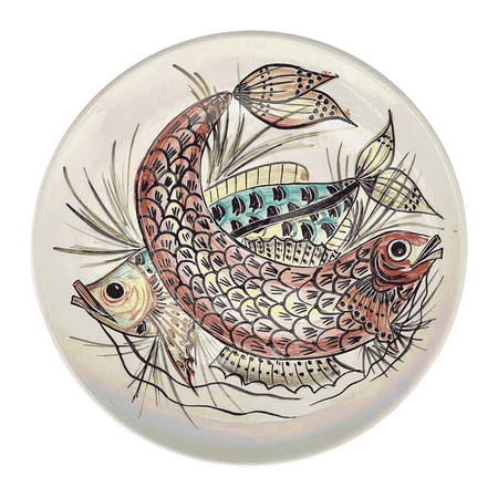 Red Aldo Fish Charger Plate