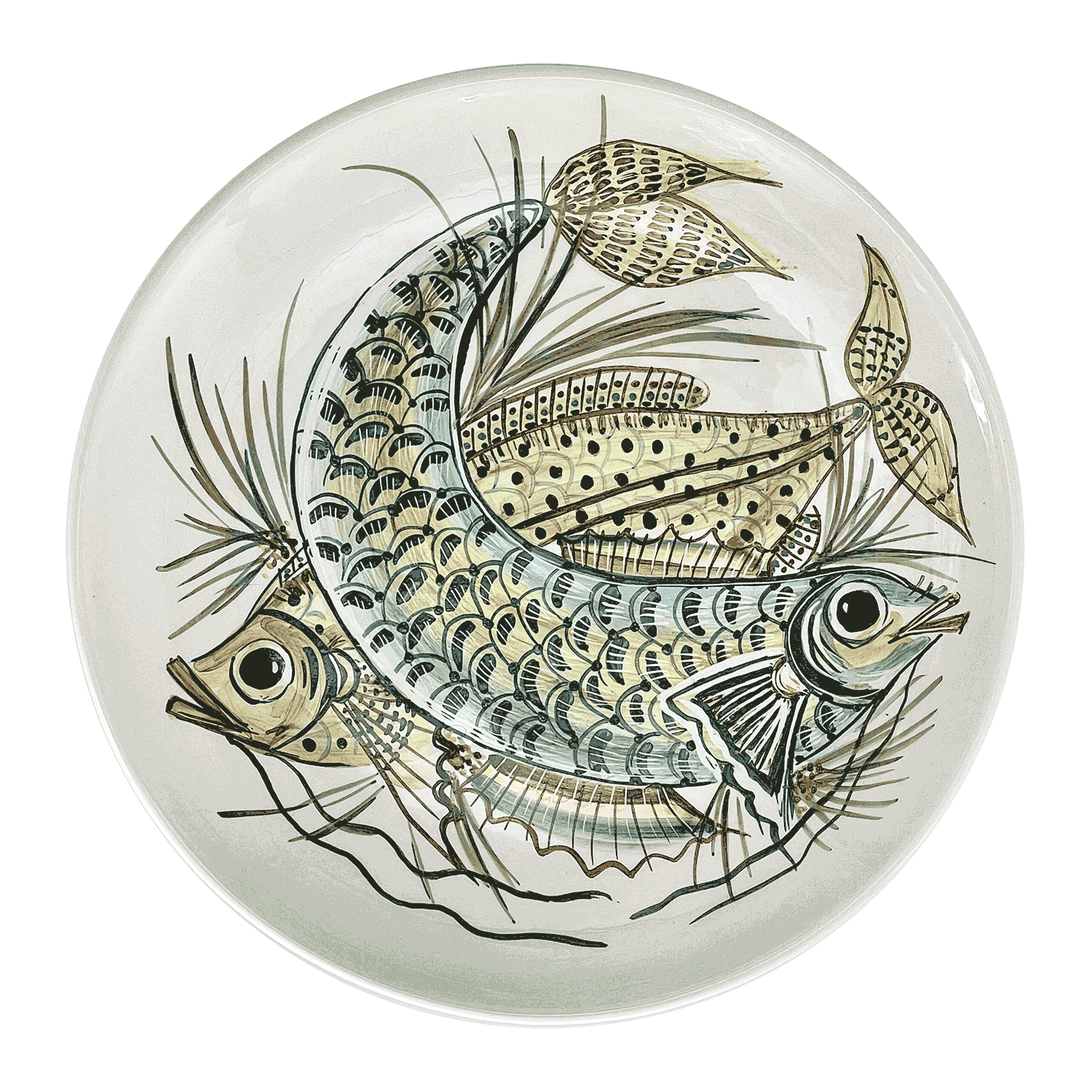 Yellow Aldo Fish Charger Plate