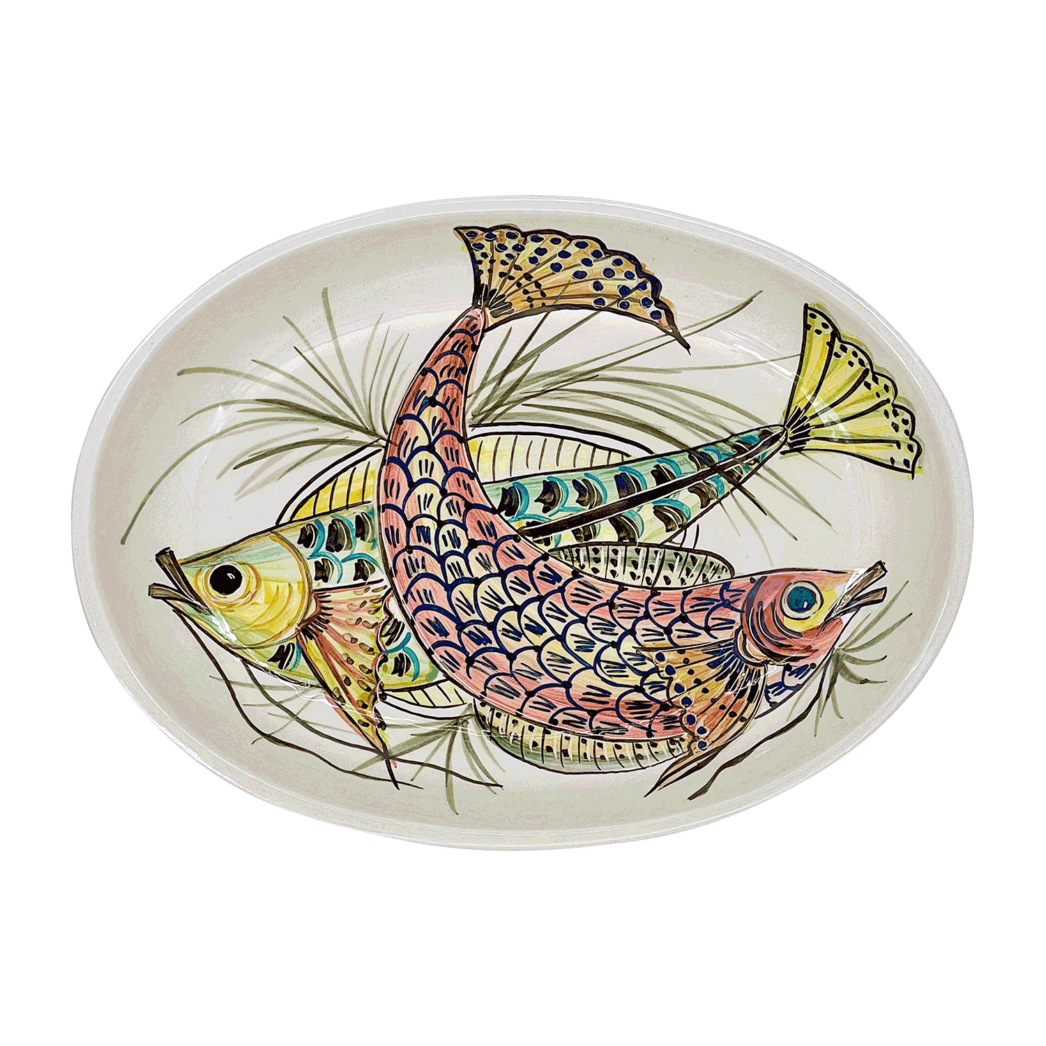 Small Red Aldo Fish Oval Platter