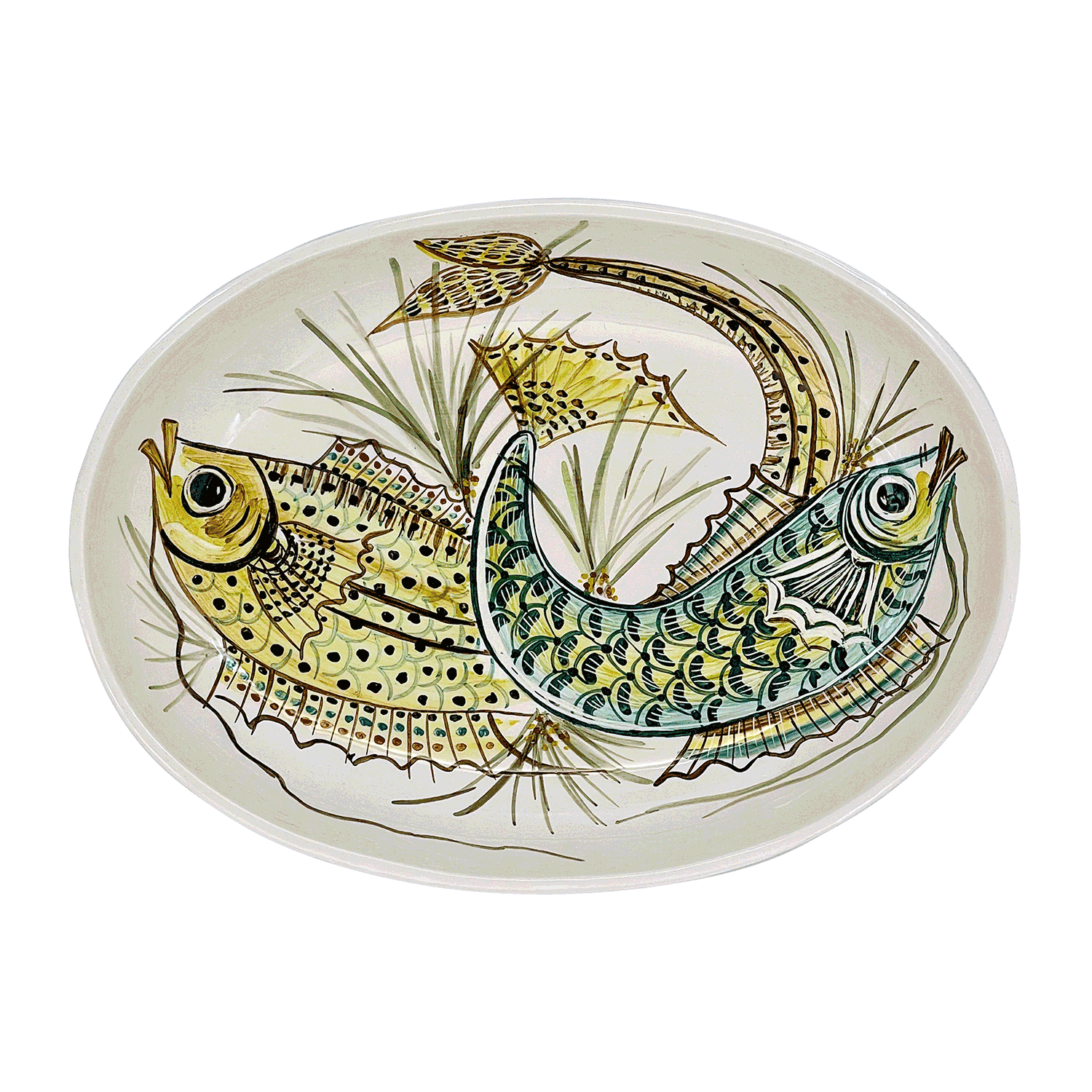 Small Yellow Aldo Fish Oval Platter