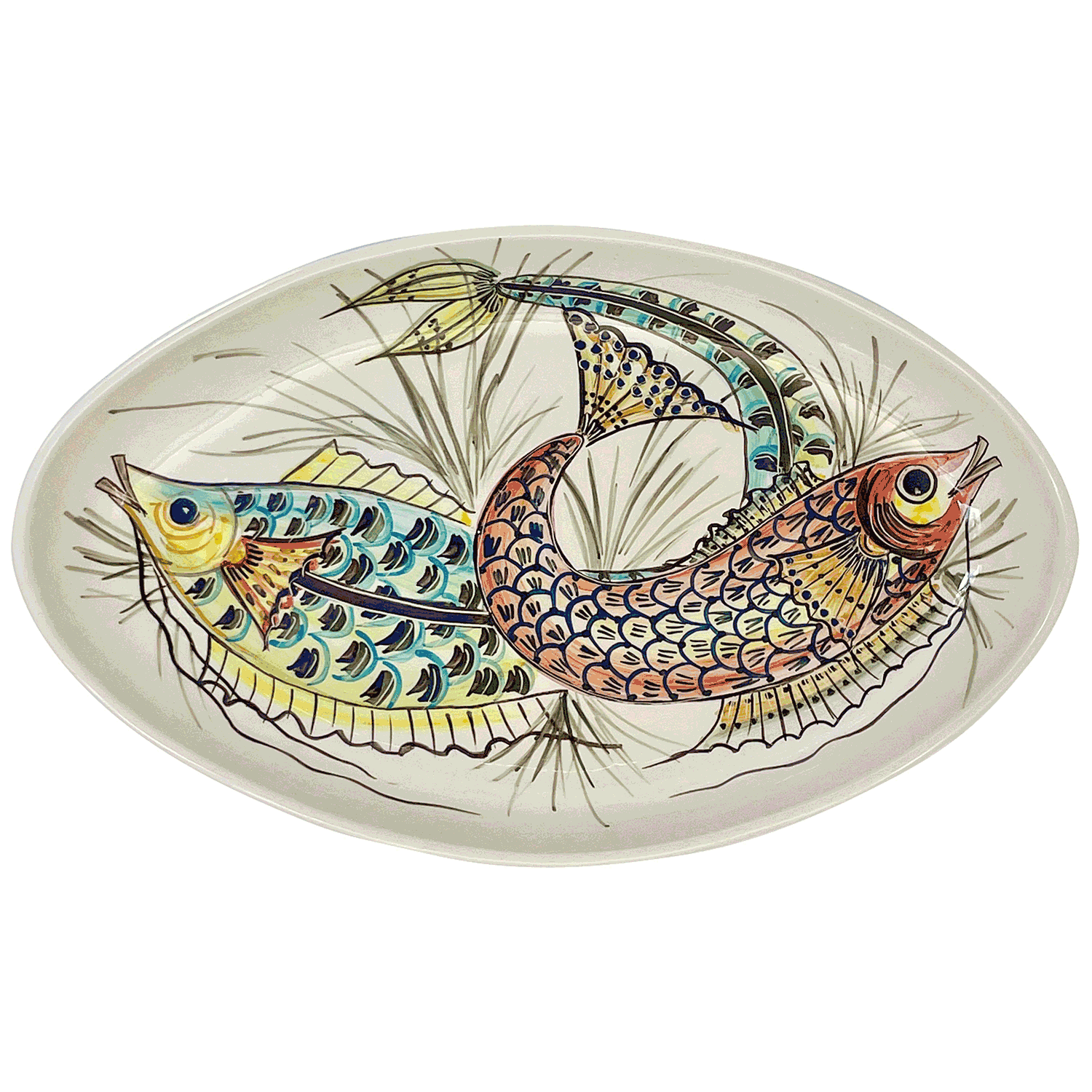 Large Red Aldo Fish Oval Platter