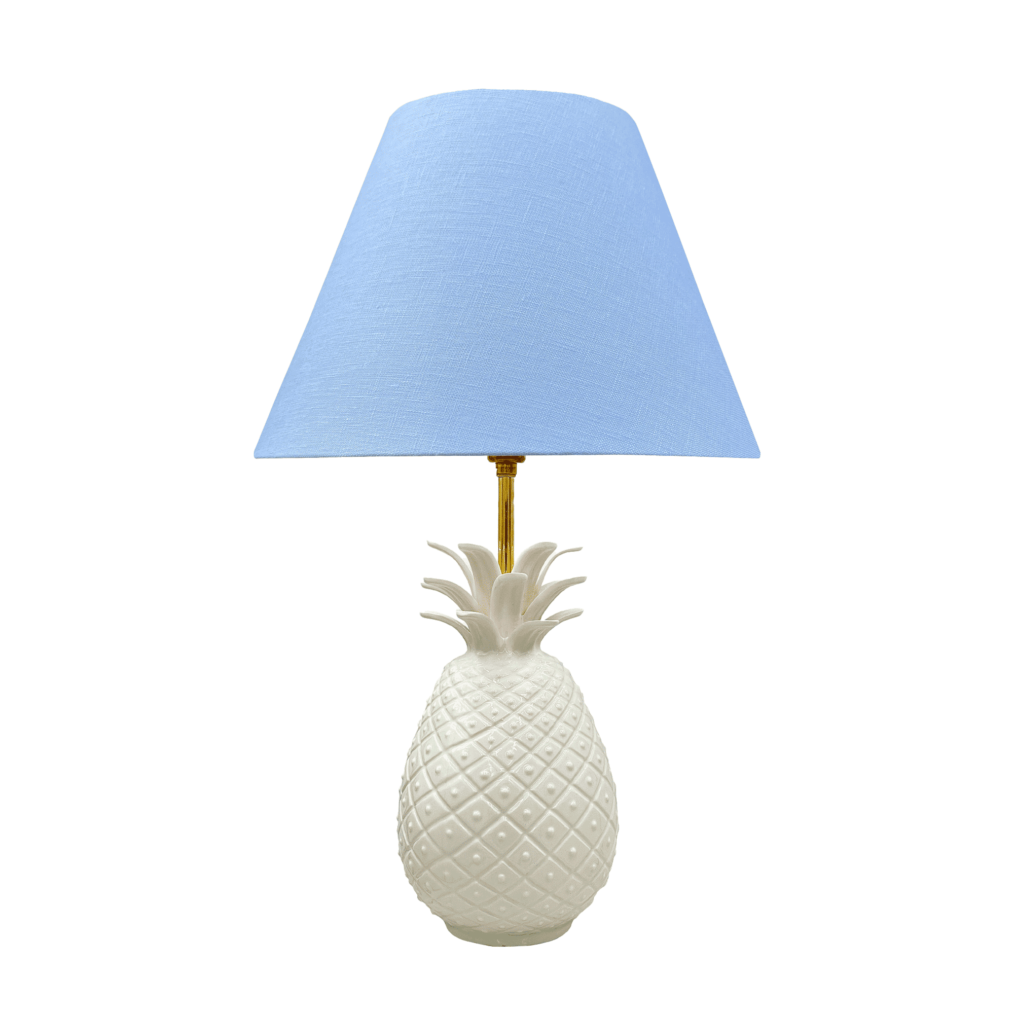 Light Blue Empire Linen Lampshade