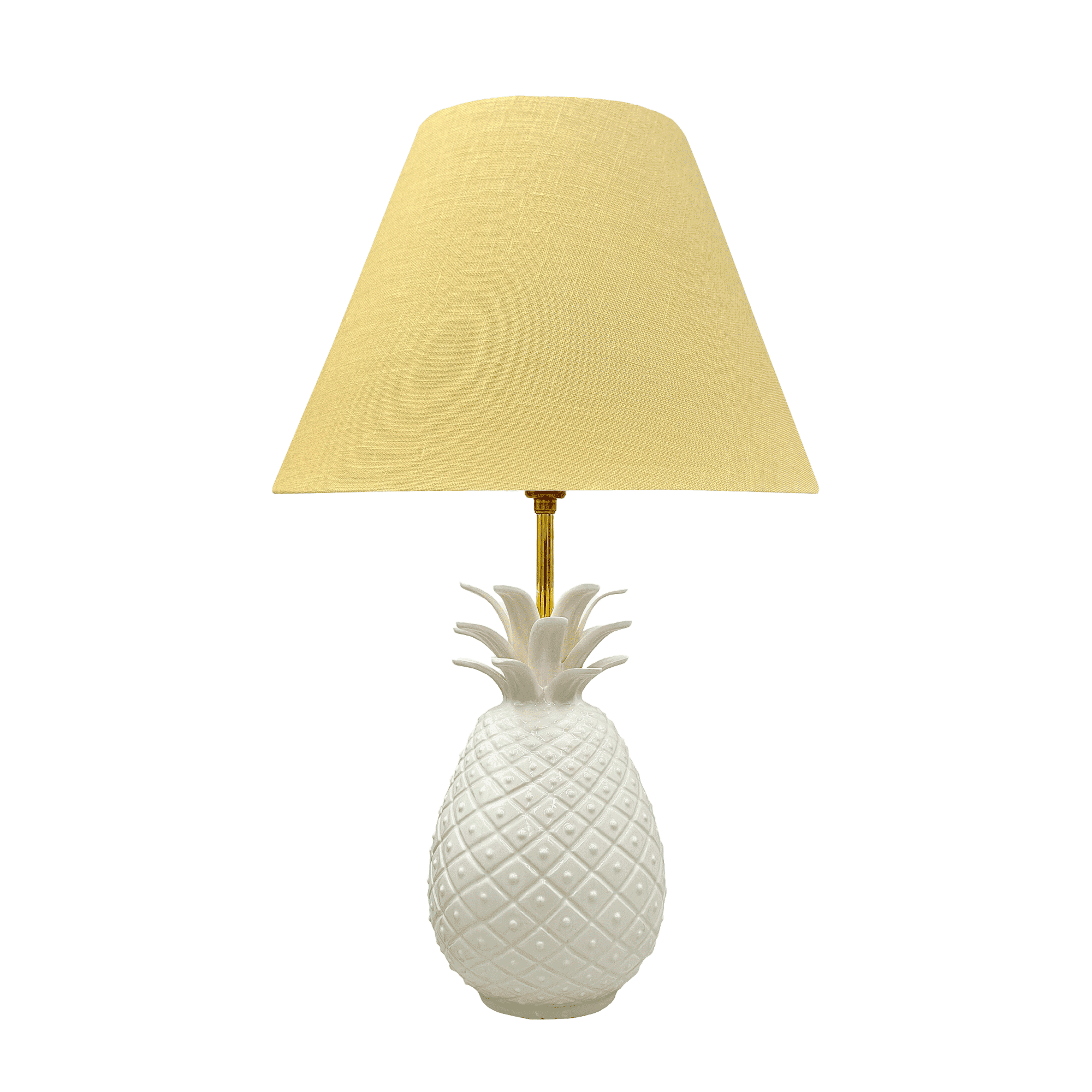 Yellow Empire Linen Lampshade