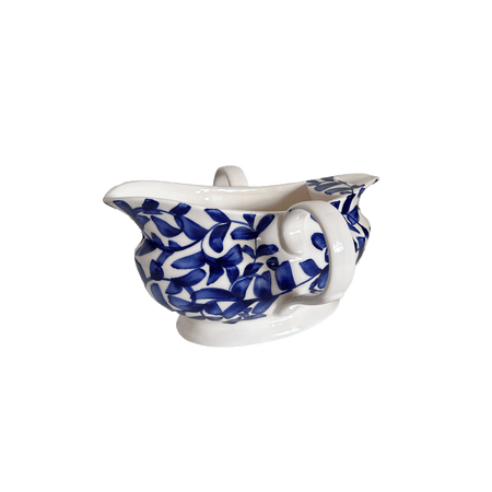 Navy Blue Scroll Gravy Boat