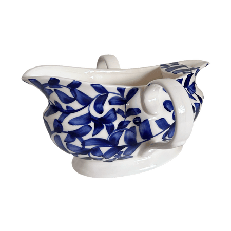 Navy Scroll Gravy Boat