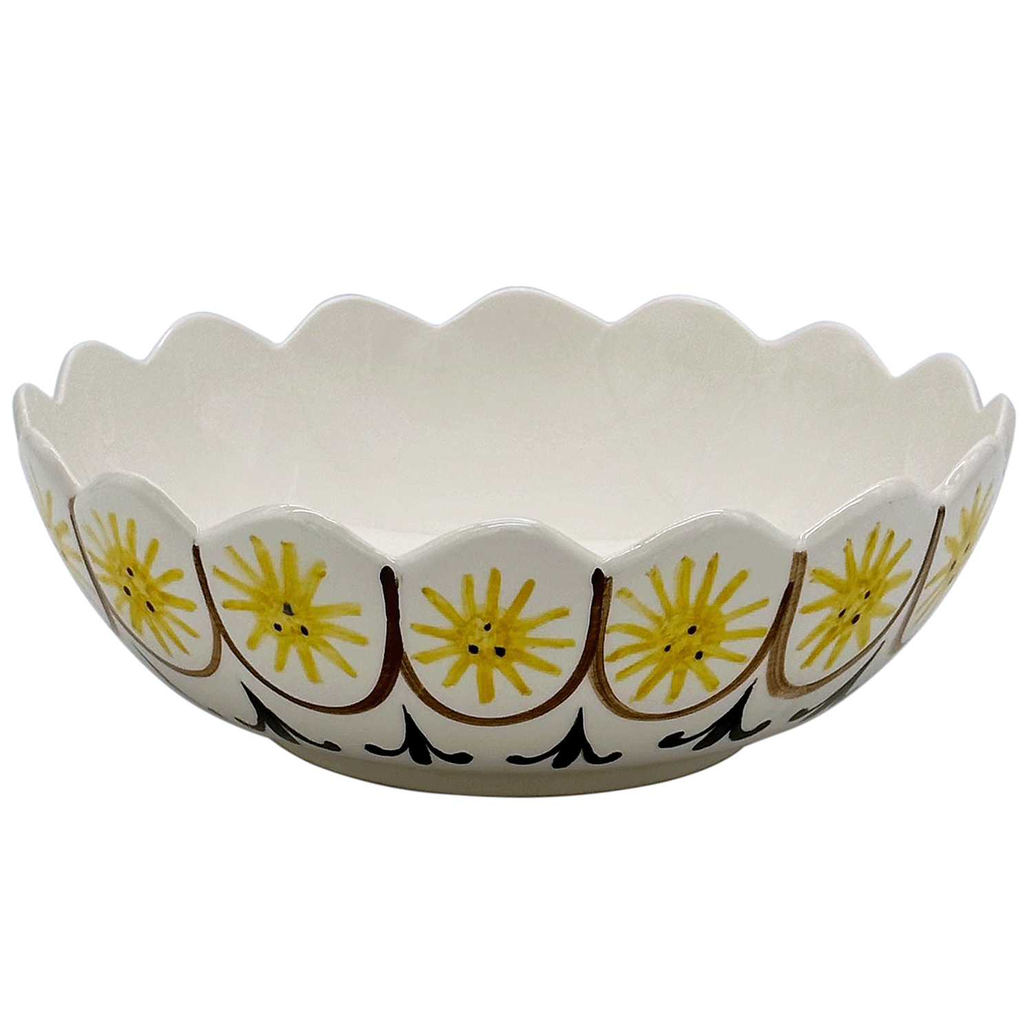 Collagerie X Villa Bologna Pottery Scalloped Salad Bowl