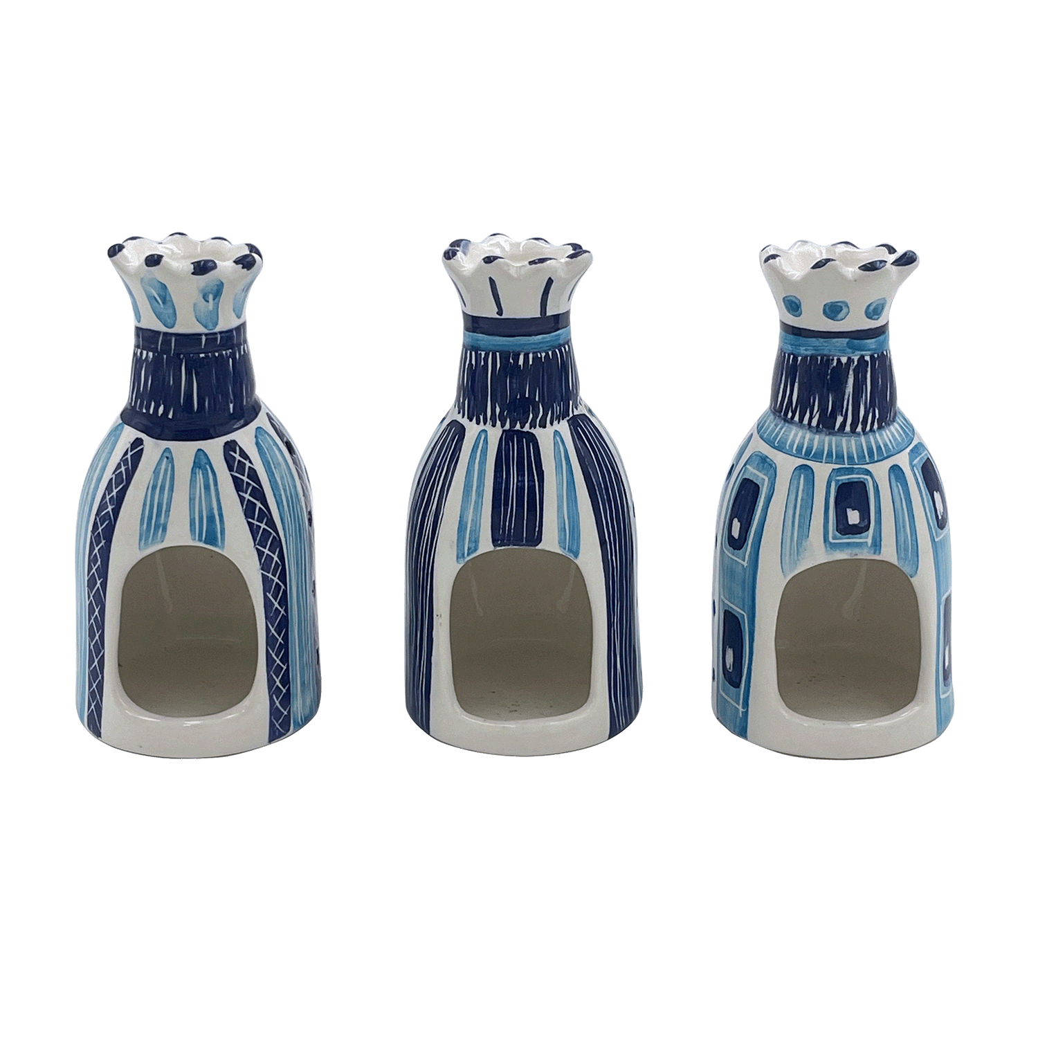 Blue King Tea Lights (Set of 3)