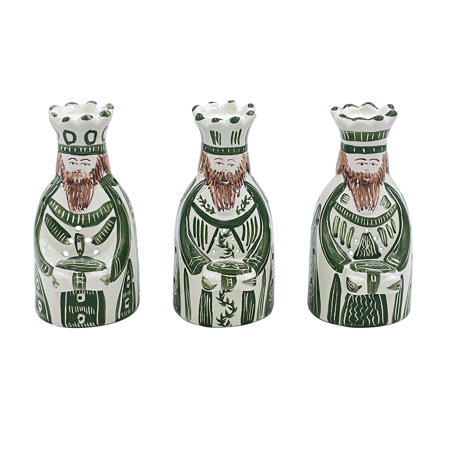 Green King Tea Lights (Set of 3)