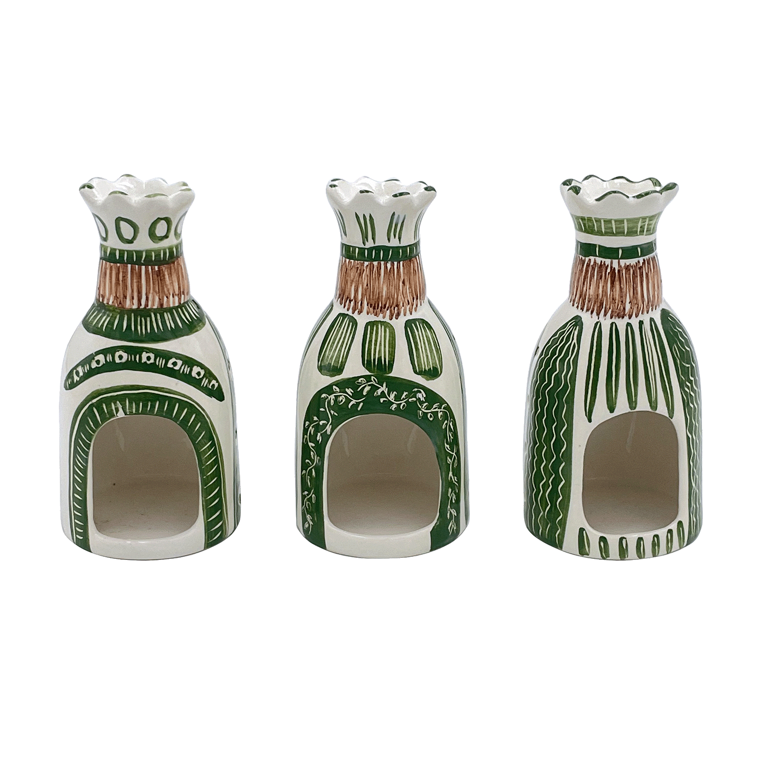 Green King Tea Lights (Set of 3)